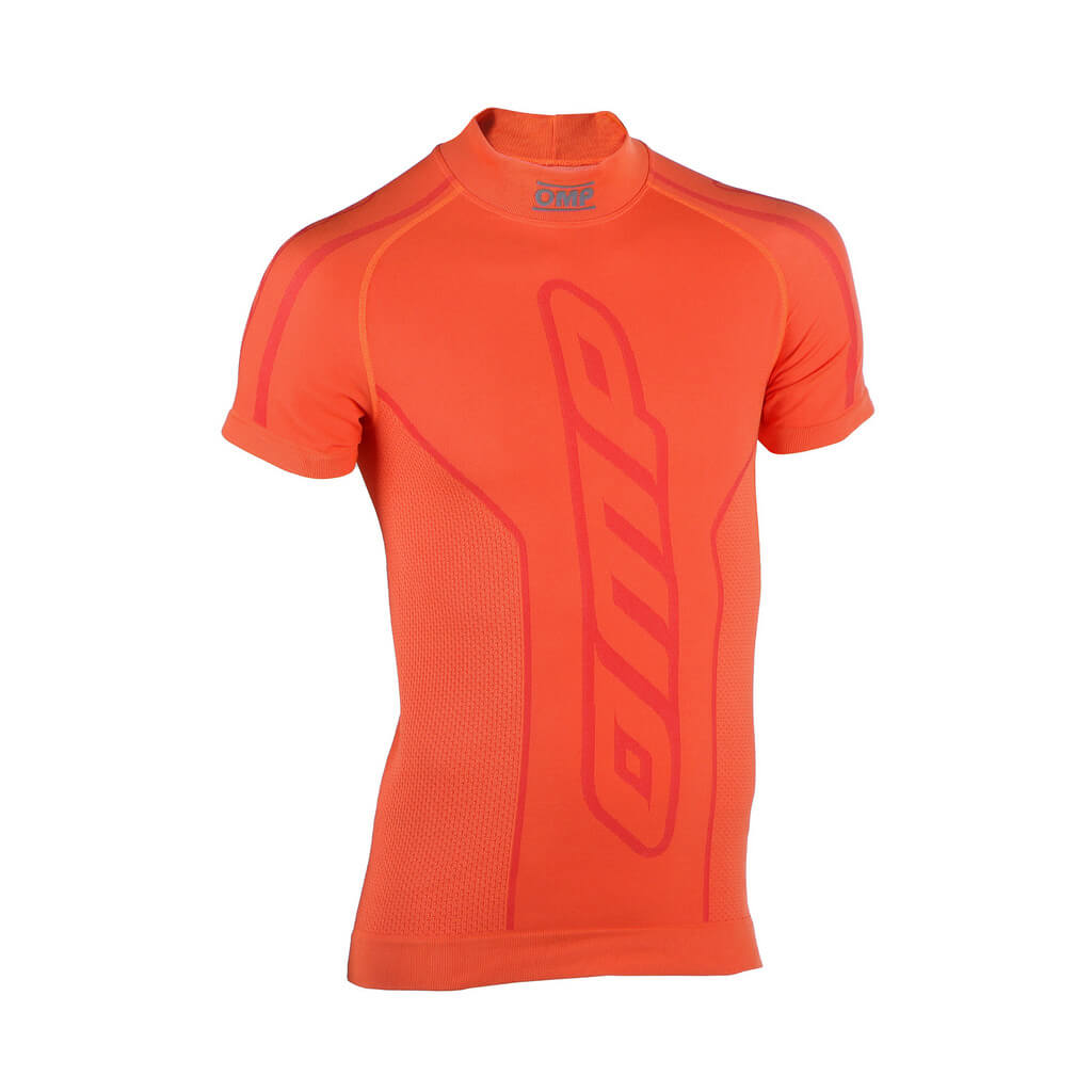 OMP KE0-3030-A01-090-810Y Karting Underwear (Shirt) KS Top SS for Kids, Orange, Size 8-10 Photo-0 