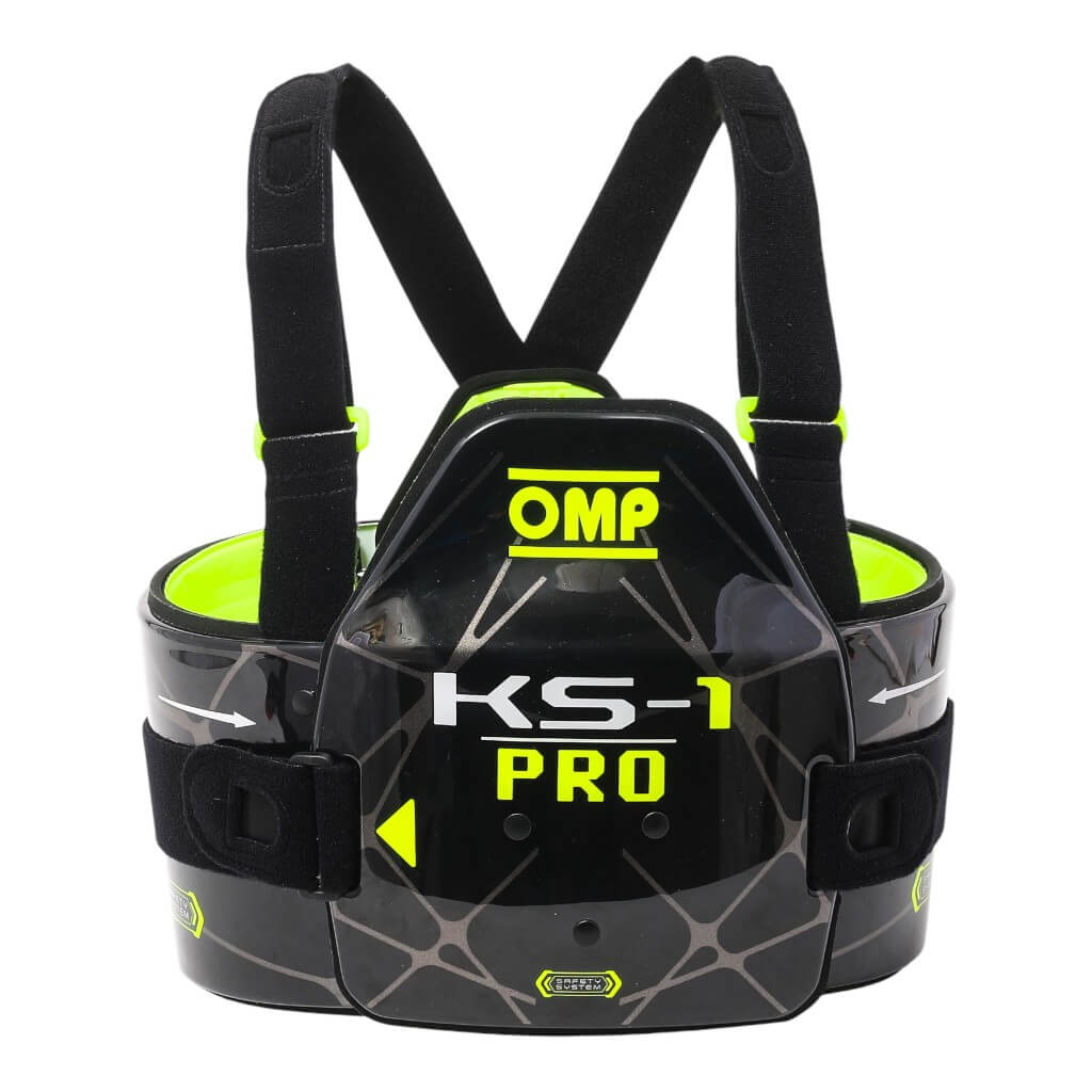 OMP KK0-0049-B01-178-L Karting Body Protection KS-1 Pro, Black/Fluo Yellow, Size L Photo-0 