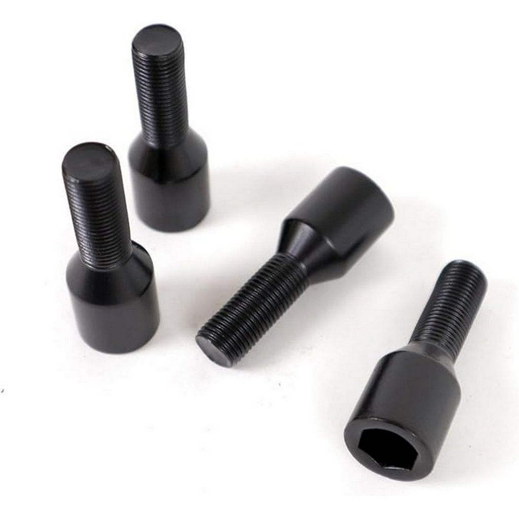 OMP OMPS09621201 Wheel Bolt Set (Slim Internal Drive Hex), M12x1.25, HEX: 17/19, L: 26mm, Black, 4pcs Photo-0 