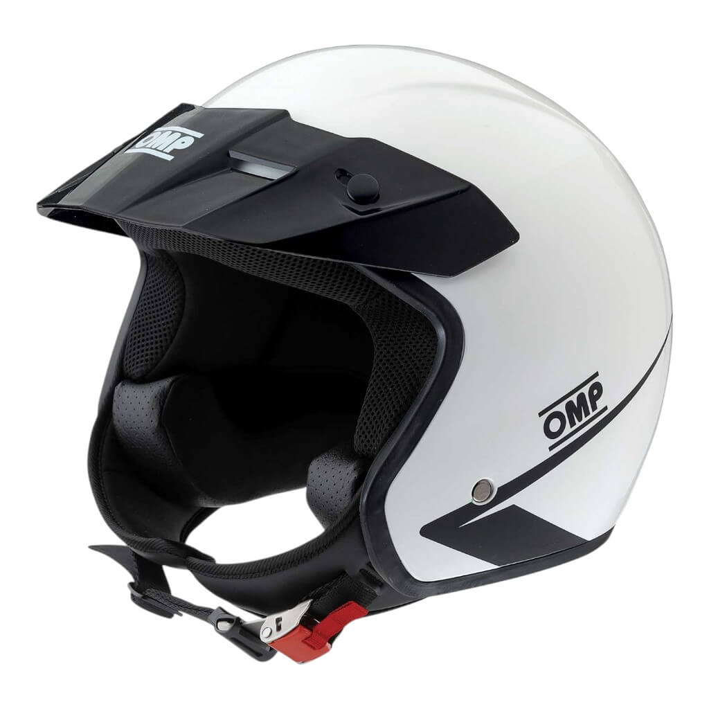 OMP SC0-0617-A02-020-L Open-Face Karting Helmet Star J Intercom MY2024, White, Size L Photo-0 