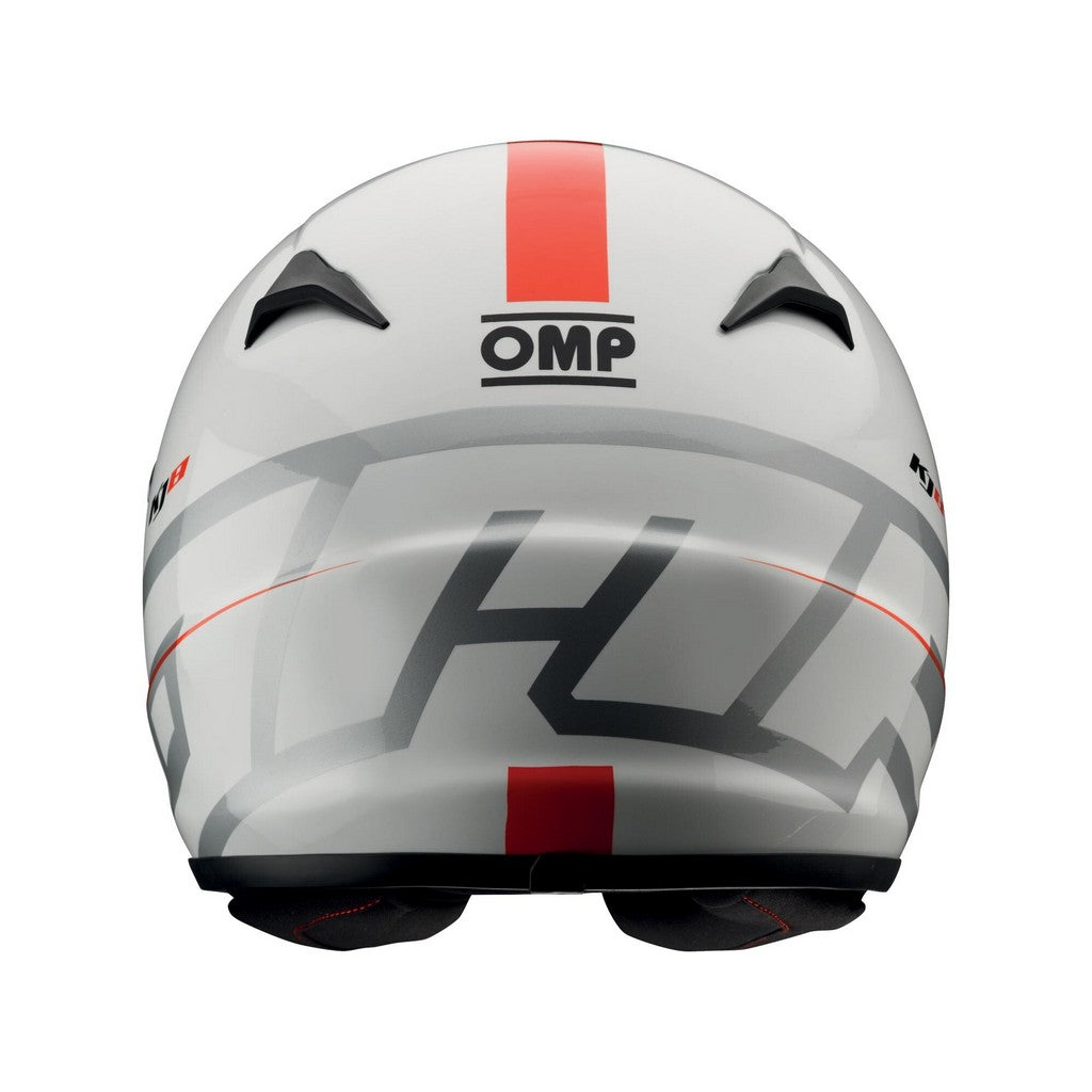 OMP SC0-0790-B01-020-M Full-Face Karting Helmet KJ8 Evo CMR, White (Iridium Visor), Size M Photo-1 