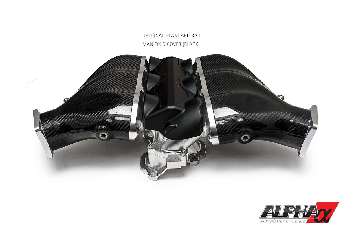 AMS ALP.07.08.0101-2 Billet Intake Manifold w / Secondary Fuel Rail 12 Injector Clear for NISSAN GT-R (R35) Photo-0 