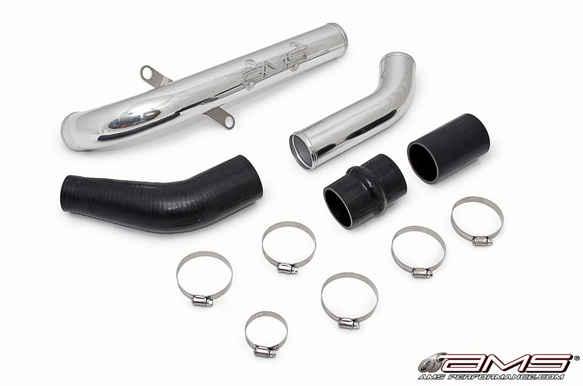 AMS AMS.04.09.0002-2 Upper IC Pipe / Hotpipe (Black Powder Coated) for MITSUBISHI EVO X Photo-0 