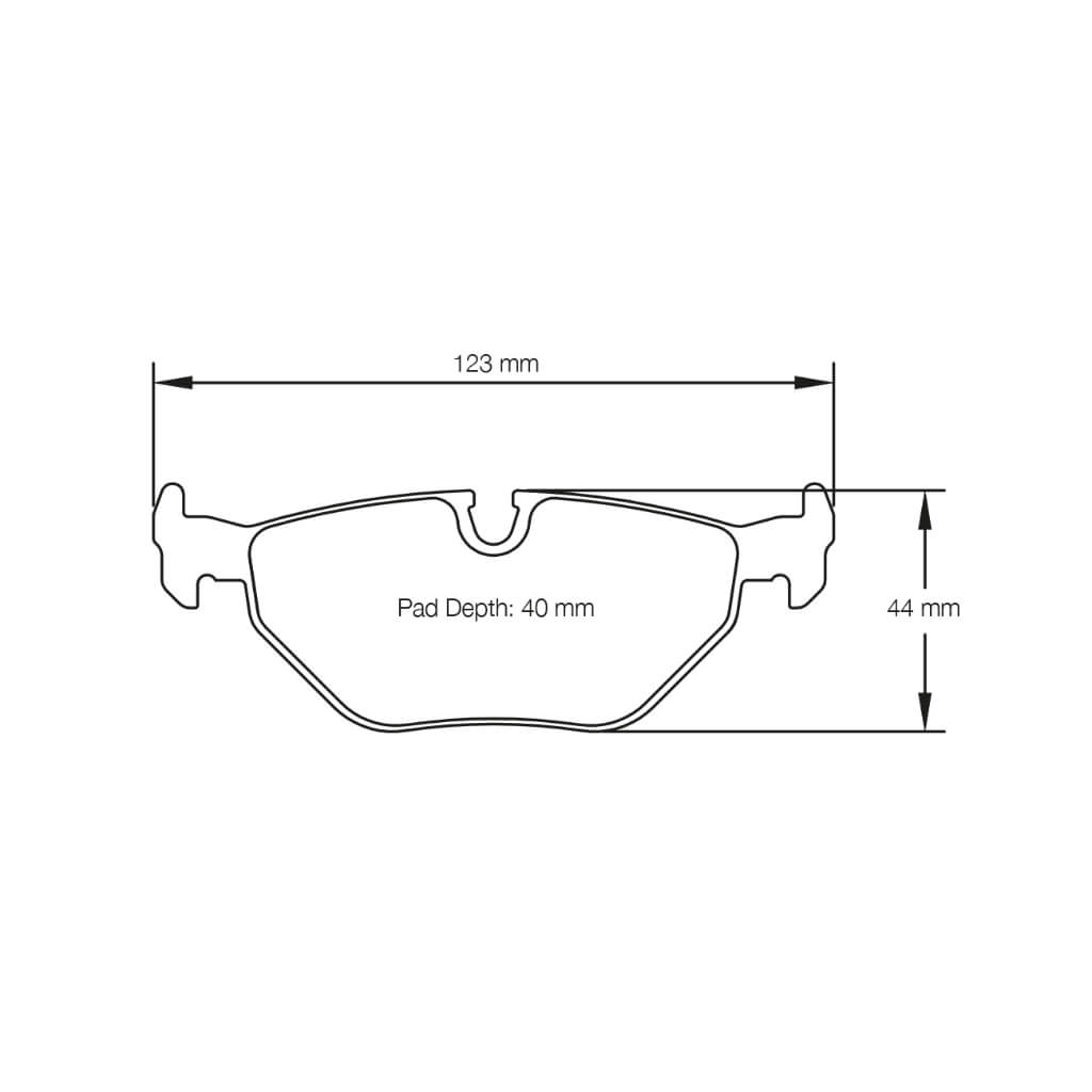 PAGID 1285-RSL29 Rear Brake Pads for BMW M3 (E36) / M5 (E34) Iron Brakes Photo-1 