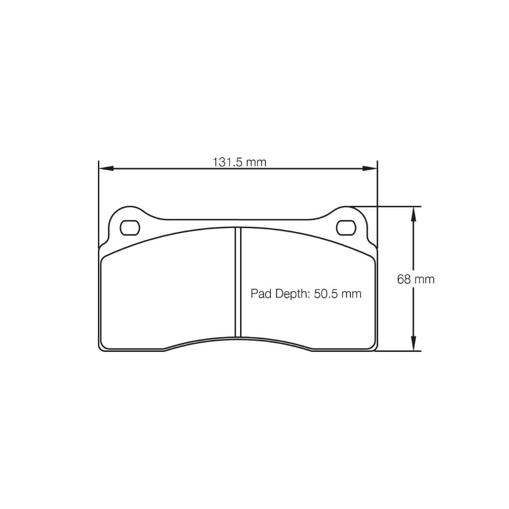 PAGID 1287-RSC1 Rear Brake Pads RSC1 for NISSAN GT-R (R35) / BMW M2 Competition (F87) Photo-1 