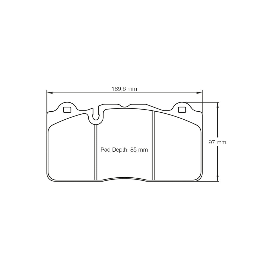 PAGID 8091-RSL19 Front brake pads RSL19 McLaren front [ceramic brakes] 570S 650S / Spyde 675LT MP4-12C / BREMBO 07.5139. [type 132 or B13 family] Photo-1 