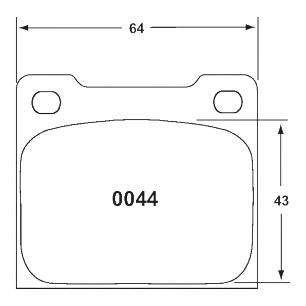PFC 0044.84.15.44 Rear Brake Pads for Caliper Alcon R Type D42 / D48 (84 Compound, 15mm) Photo-1 