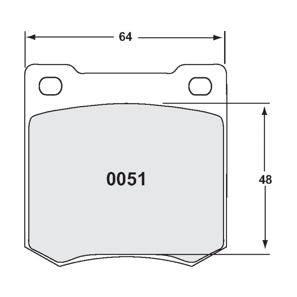 PFC 0051.11.15.44 Rear Brake Pads for Caliper Alcon R Type D42 / D48 (11 Compound, 15 mm) Photo-1 