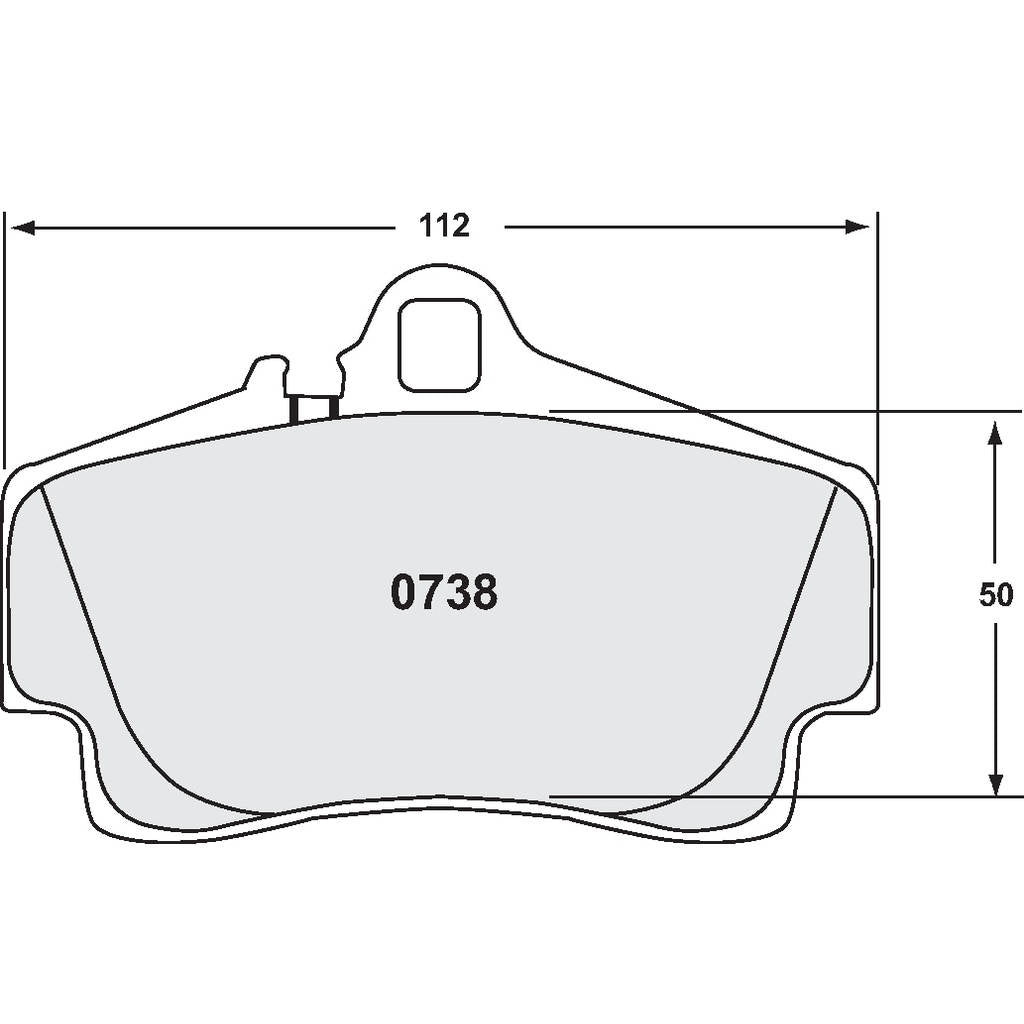 PFC 0738.68.15.64 Rear Brake Pads for PORSCHE 911 Carrera / Carrera 4 / GT3 / GT3RS (996) / Cayman S (981) (68 Compound, 17 mm) Photo-0 