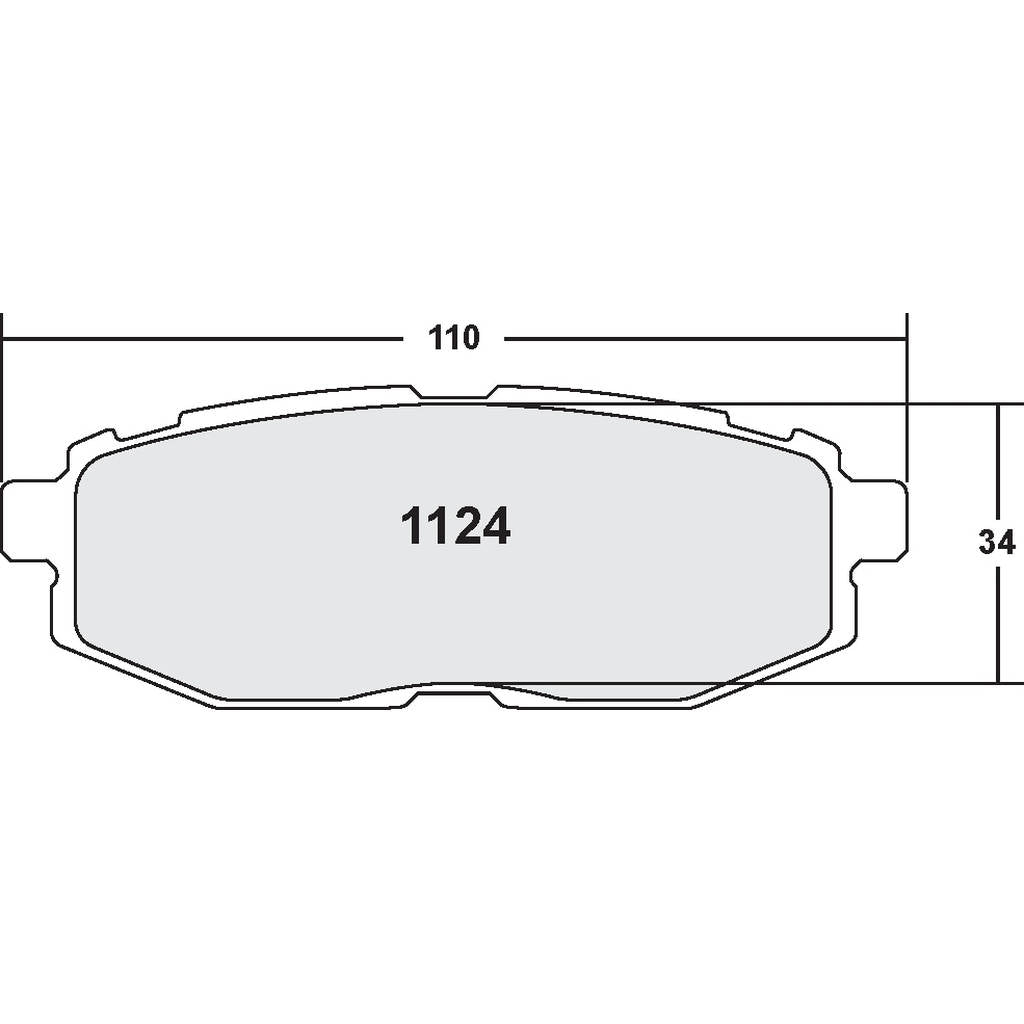 PFC 1124.68.16.64 Rear Brake Pads for SUBARU BRZ (ZC6) / TOYOTA GT86 (ZN6) (68 Compound, 16 mm) Photo-0 