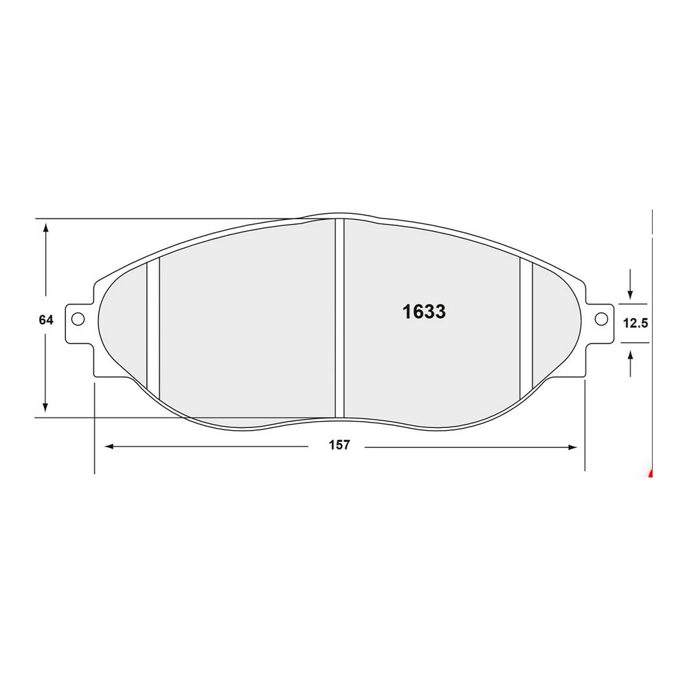 PFC 1633.01.00.44 Front Brake Pads Race COMP 01 for VW Golf GTI / Clubsport / R 4Motion (Mk7) Photo-1 