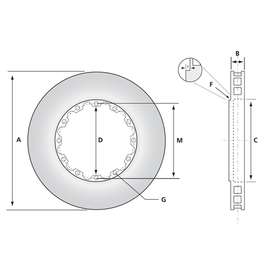 PFC 348.29.0060.44 Rear Right Brake Disc for PORSCHE 911 GT2 / GT3 (997) Photo-0 