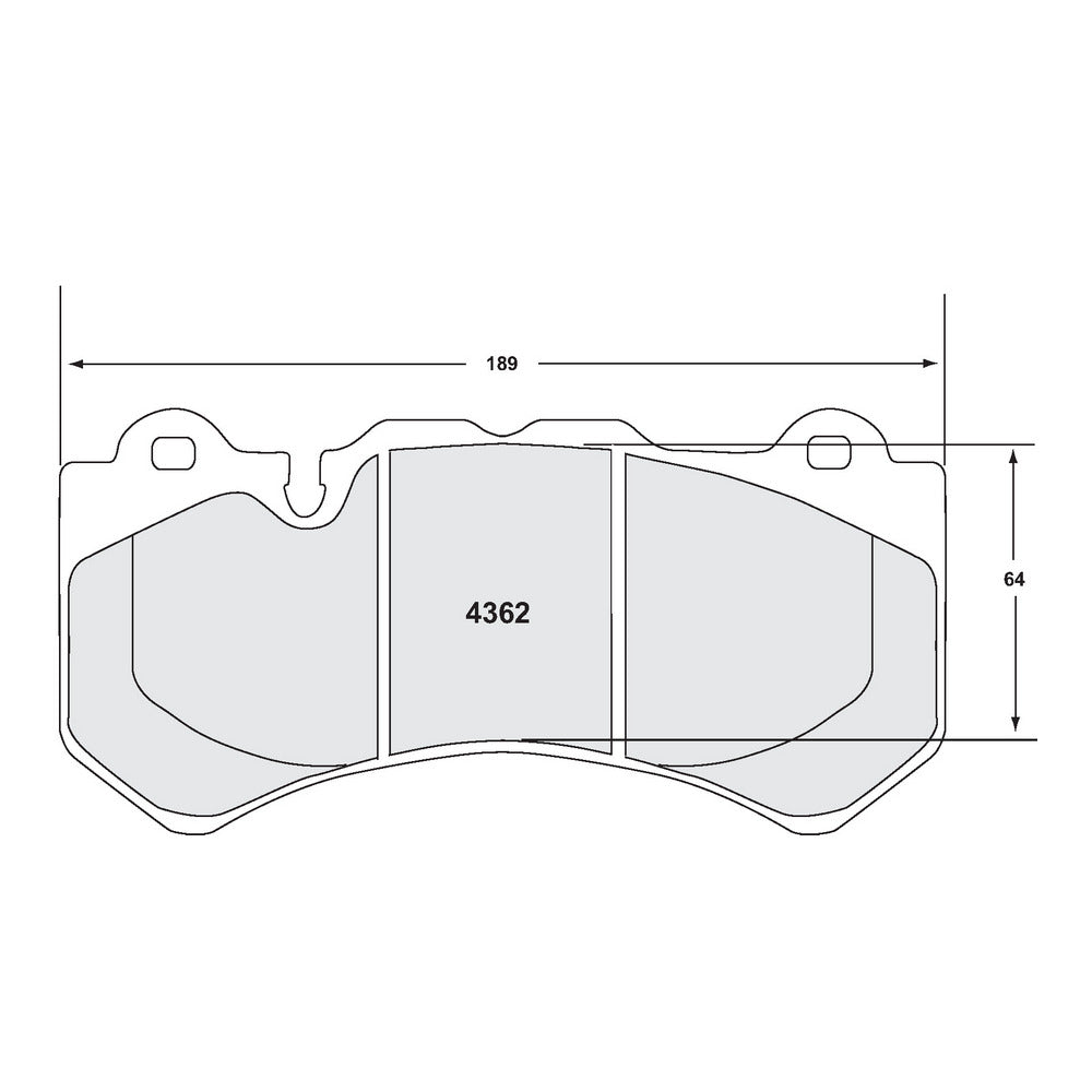 PFC 4362.08.19.44 Front Brake Pads Race CMPD 08 19 mm for NISSAN GT-R (R35) 2009- Photo-1 