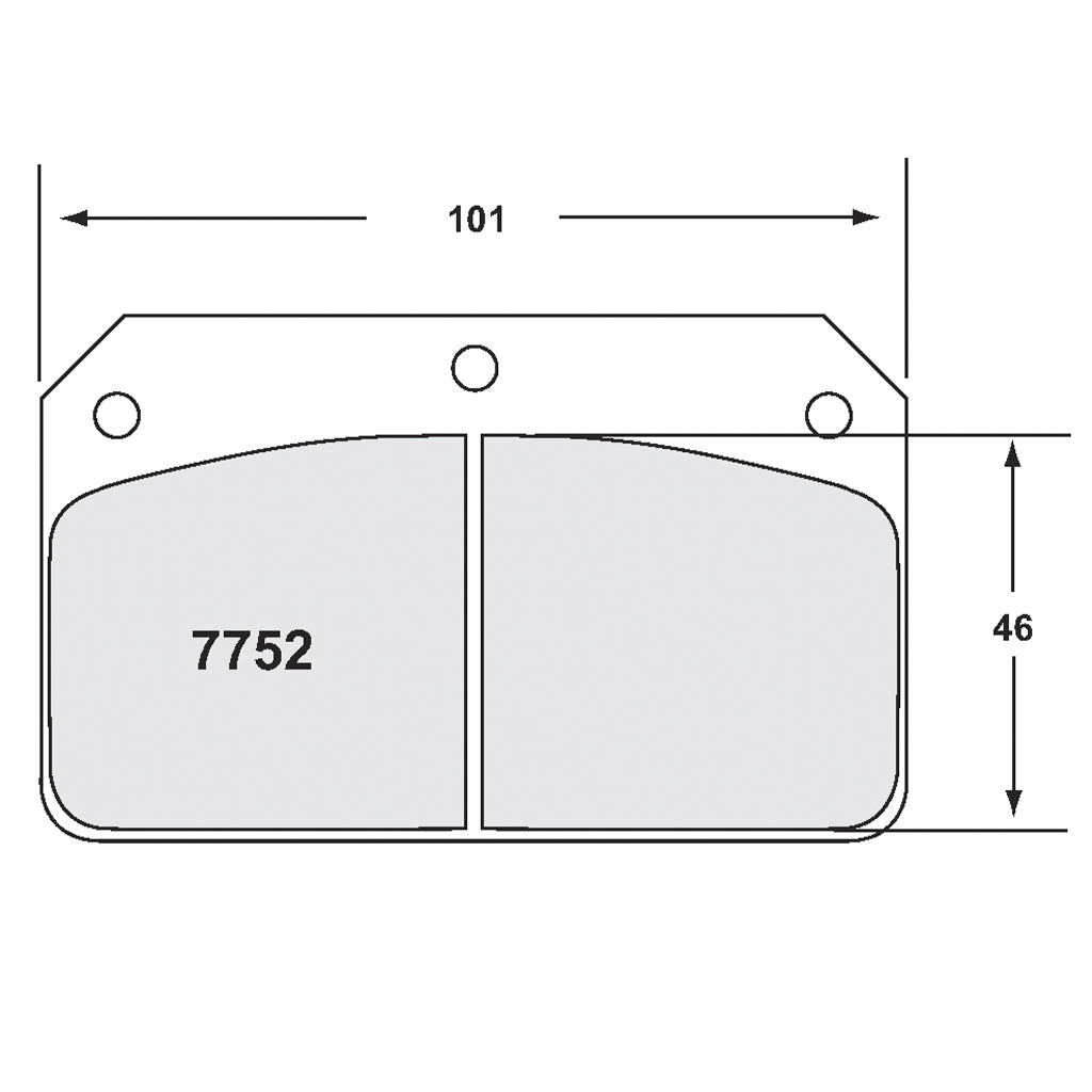 PFC 7752.68.12.44 Brake Pads 68 CMPD 12 mm for Wilwood 4-Piston Caliper Photo-1 