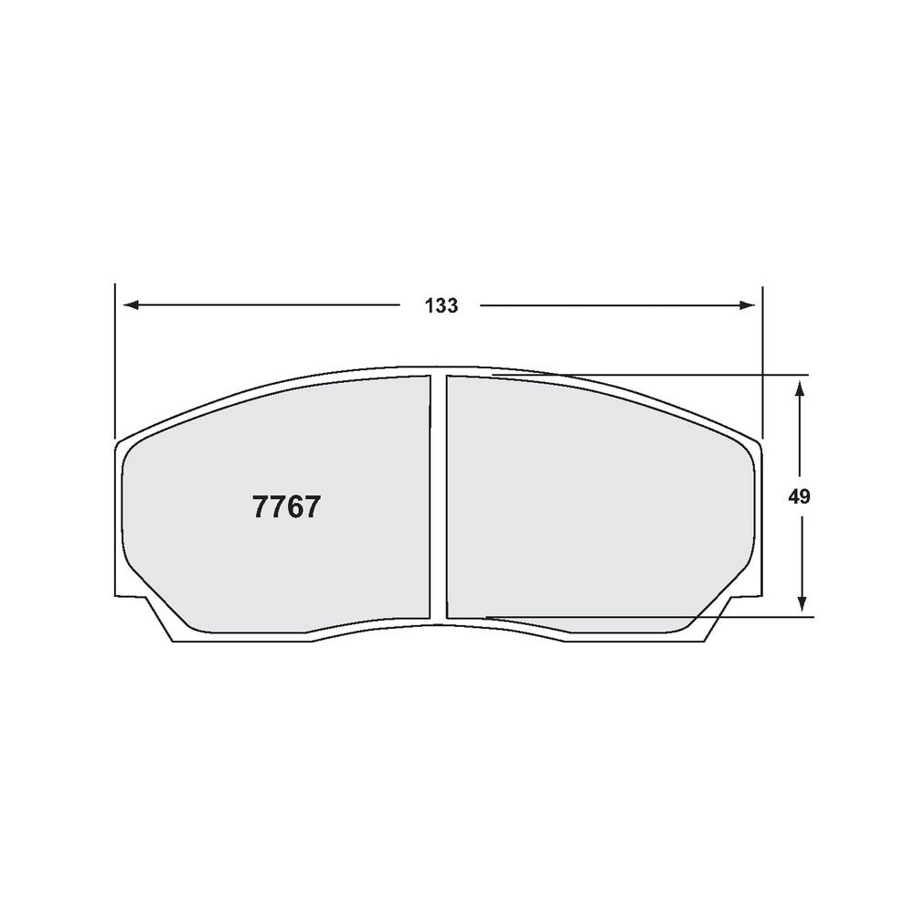 PFC 7767.08.17.44 Front Brake Pads for AP Racing Caliper CP9449 / D2/K-Sport 6-Piston (08 Compound, 17 mm) Photo-1 