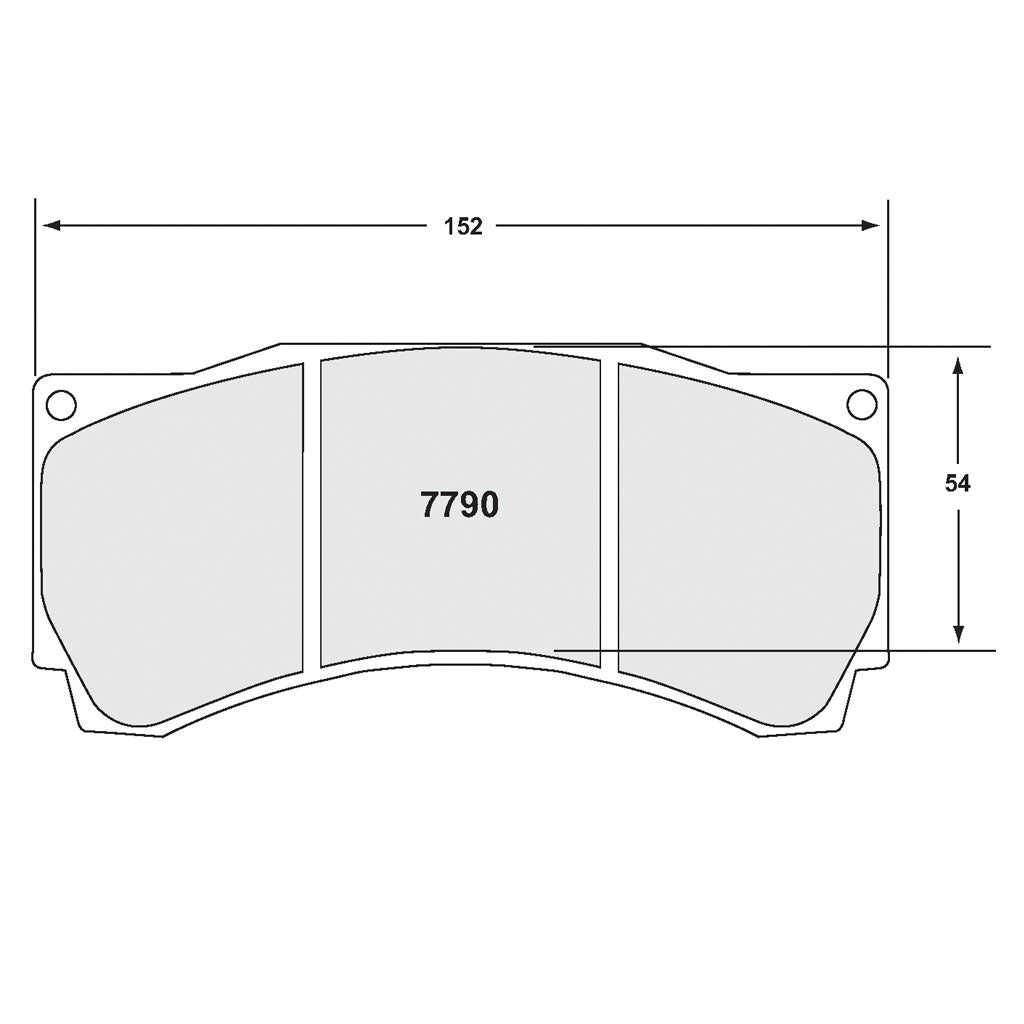 PFC 7790.333.25.44 Brake Pads for Caliper AP Racing CP9668 / CP9660 (333 Compound, 25 mm) Photo-1 