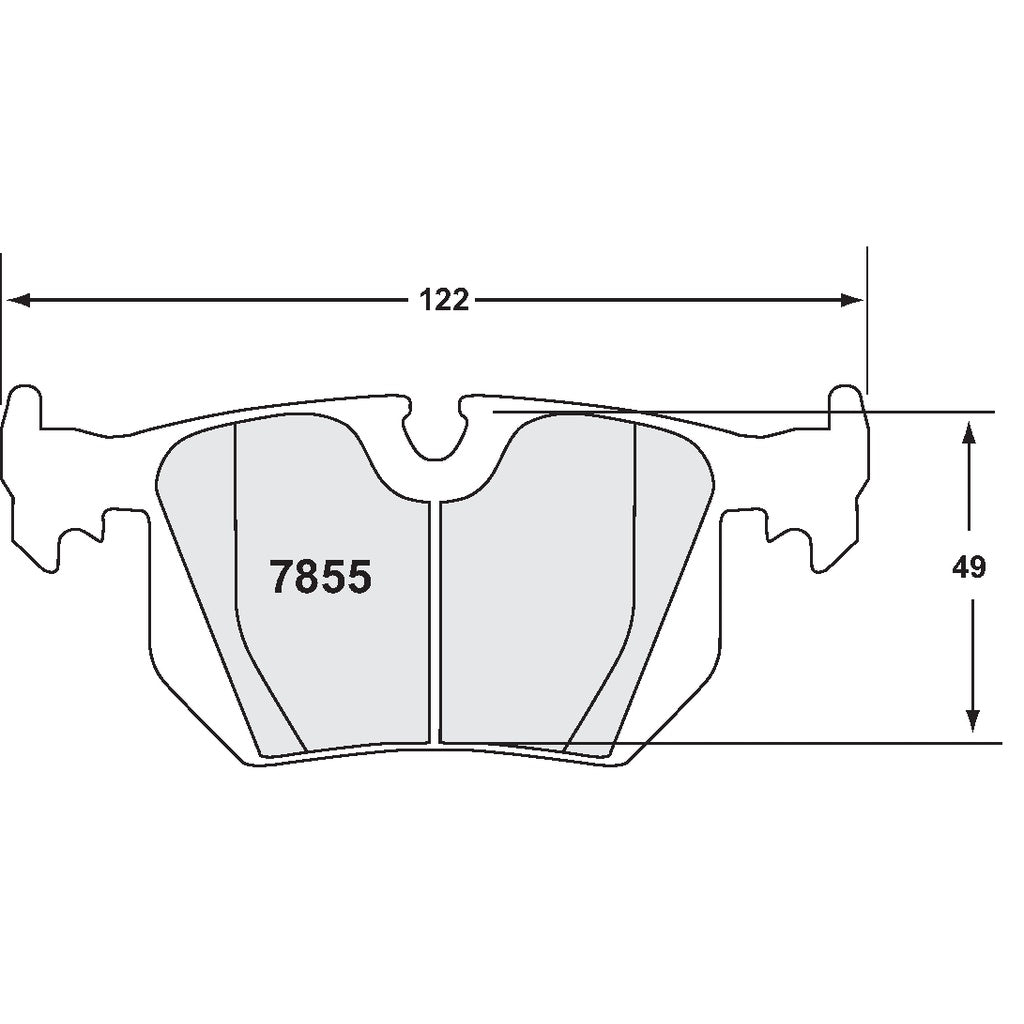 PFC 7855.08.16.44 Rear Brake Pads RACE 08 CMPD for BMW M3 (E46) 2000-2006 Photo-0 