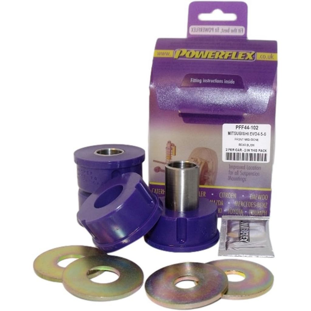POWERFLEX PFF44-102 Front Wishbone Rear Bushing, 2pcs for MITSUBISHI Lancer Evo 4 / 5 / 6 1996-2001 Photo-0 