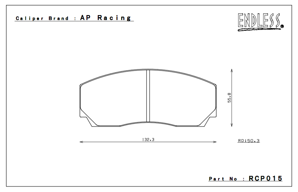 ENDLESS RCP015ME20 Brake pads 17mm 4-Piston AP Racing caliper CP2279/3215/5200 Photo-0 