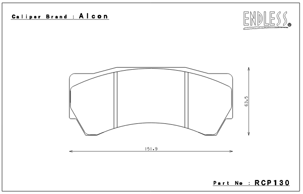 ENDLESS RCP130MA45B Brake pads Alcon caliper Photo-0 