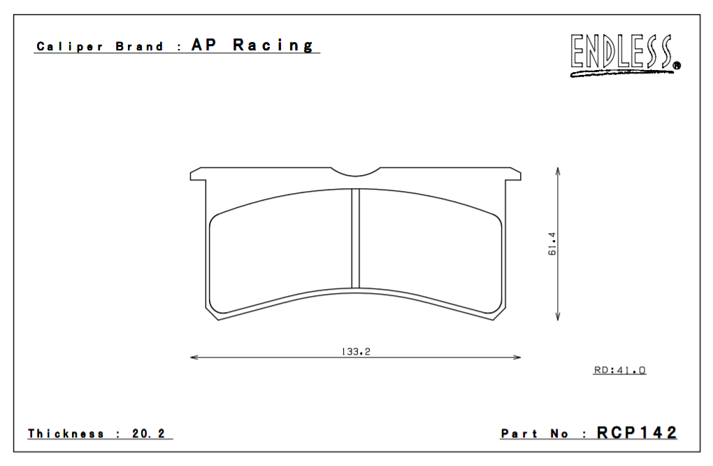 ENDLESS RCP142MA45B Brake pads Alcon caliper Photo-0 