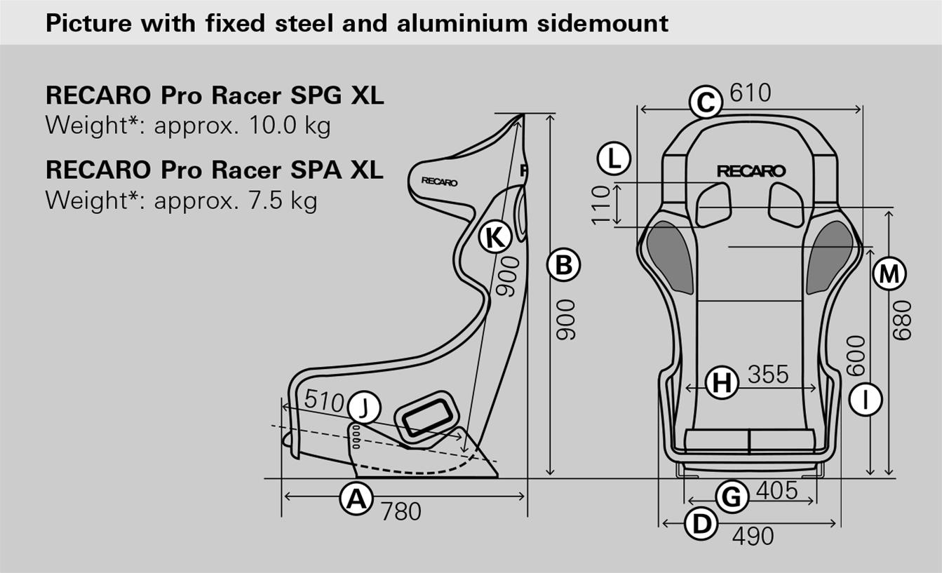 RECARO 071.38.0630 Pro Racer SPG XL HANS (FIA), Velour black Photo-2 