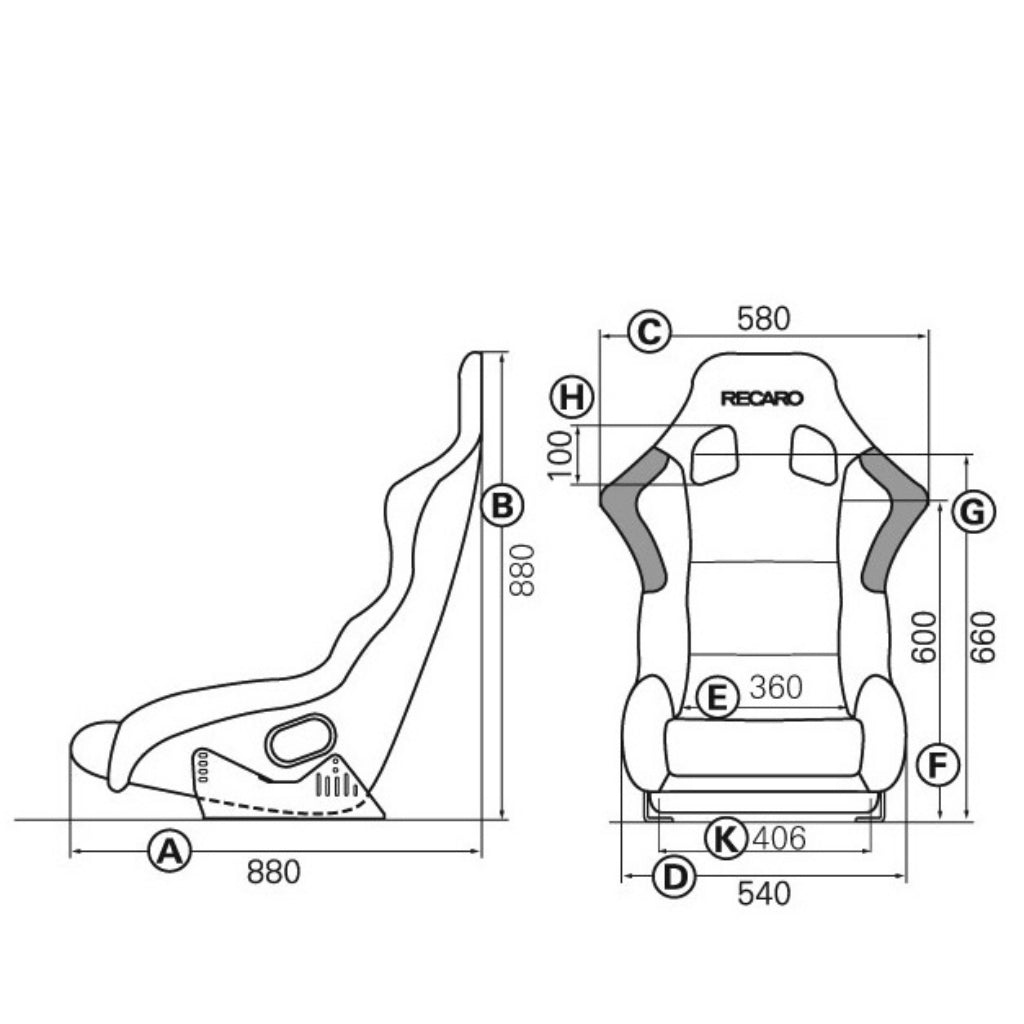 RECARO 070.86.0578 Race Seat Profi SPG XL (FIA) Black Velour Photo-1 