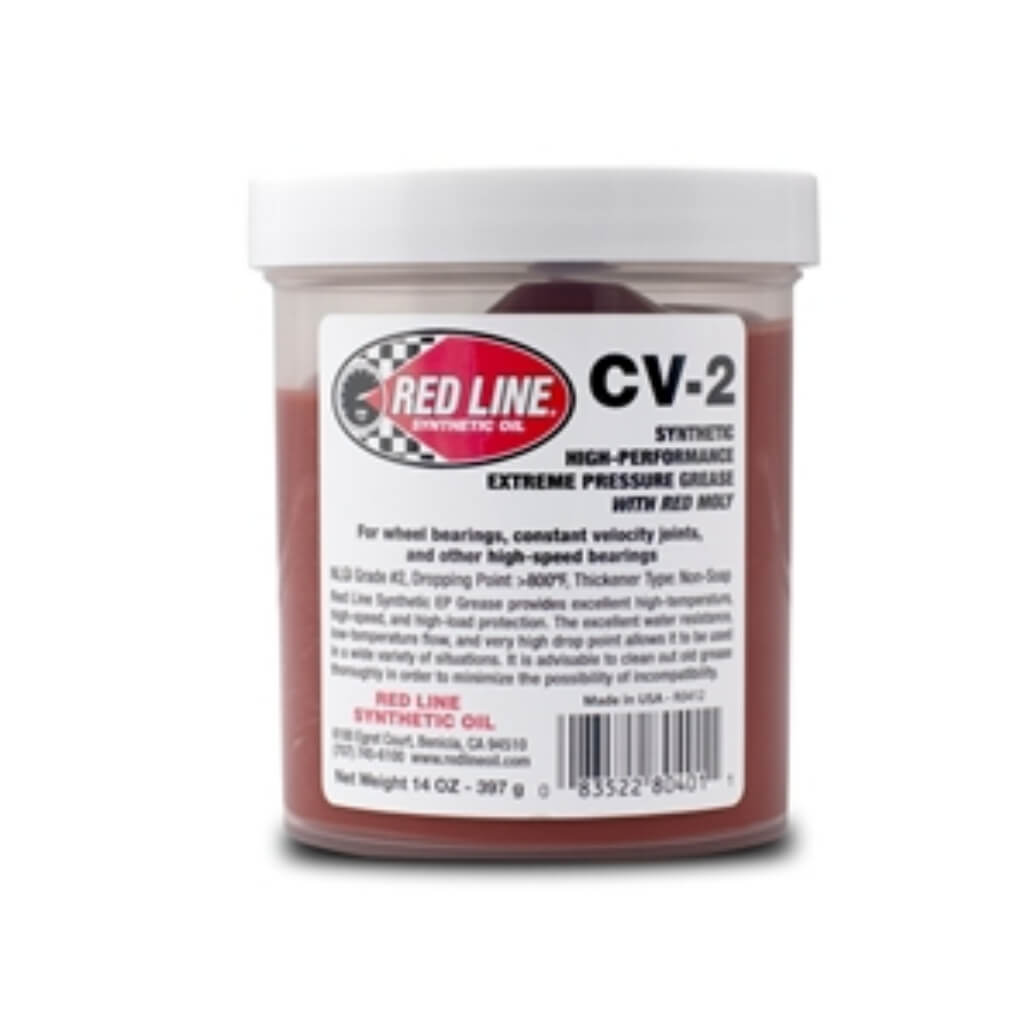 RED LINE OIL 80401 Grease With Moly CV-2 0.397 Kg (14 oz jar) Photo-0 