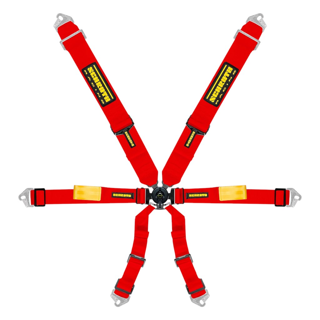 SCHROTH 94500-2 Racing Harness Enduro 3x2 6-Point, Red Photo-0 