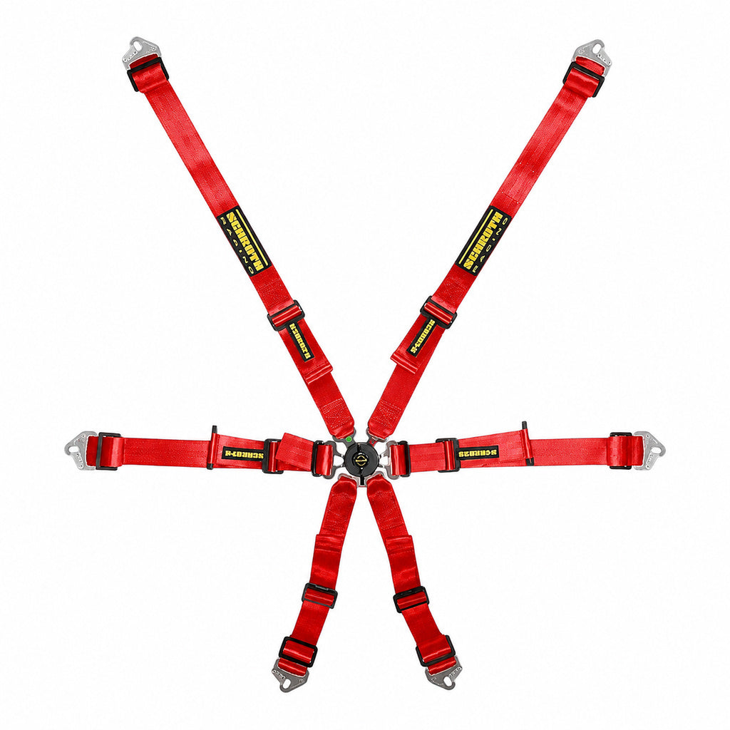 SCHROTH 94530A-2 Racing Harness Flexi 2x2 6-Point, Red Photo-0 