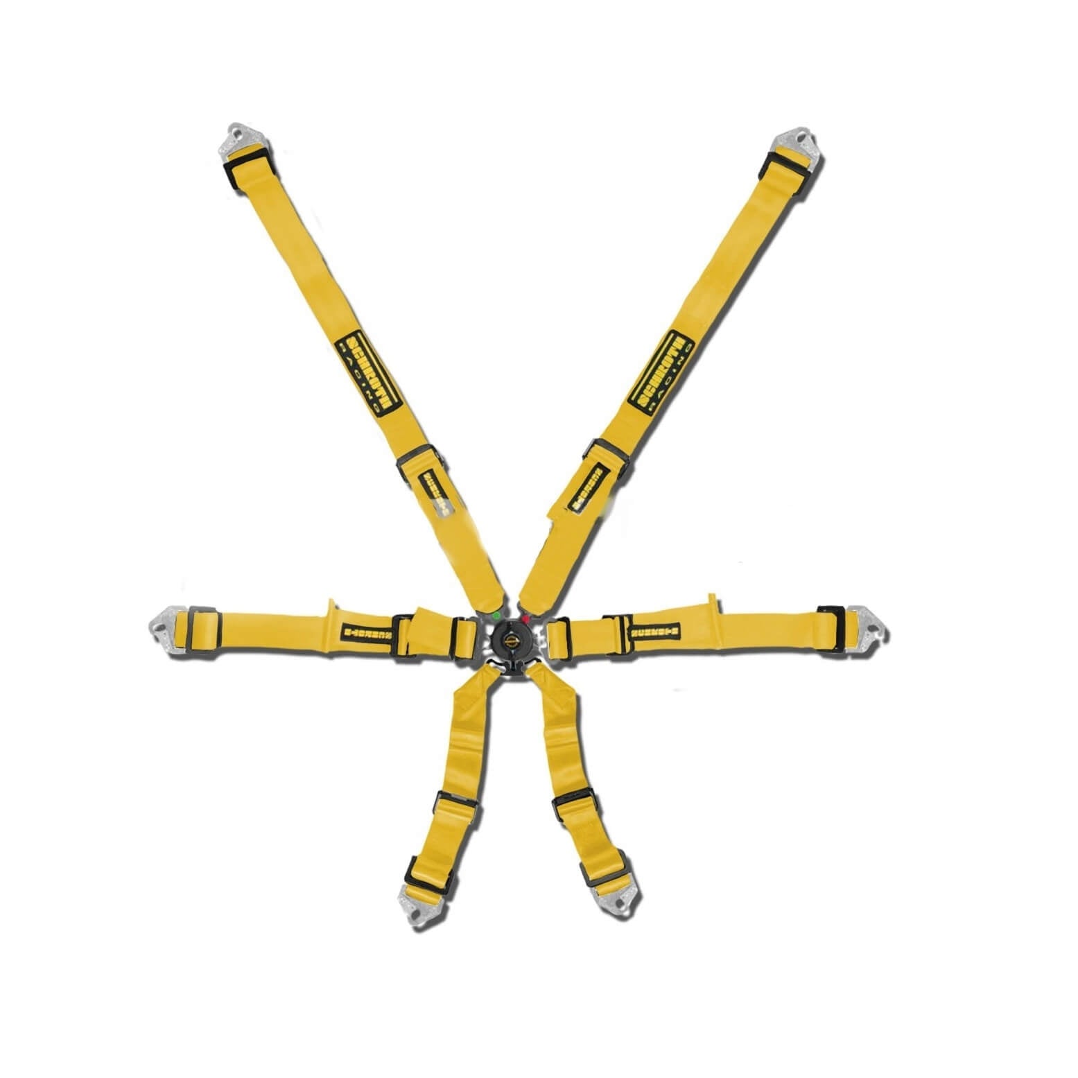 SCHROTH 94530A-H3 Seat Belt Flexi 6-point 2“ (50 mm) 2x2 Yellow FIA 8853-2016 Photo-0 