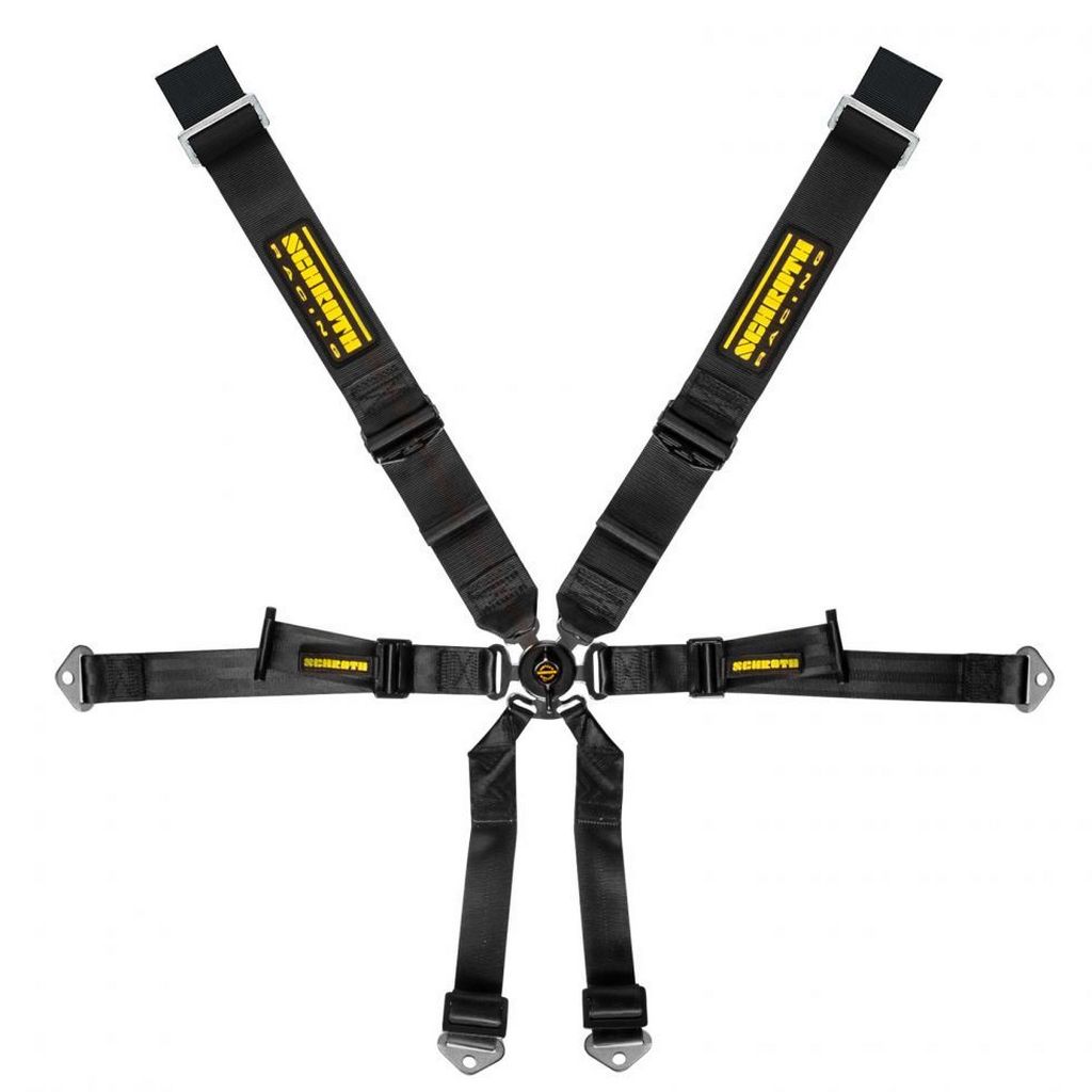 SCHROTH 94650-0 Seat Belt Profi 6-point 3x2 Black for PORSCHE 911 GT3 / GT3RS (991 / 992) Photo-0 
