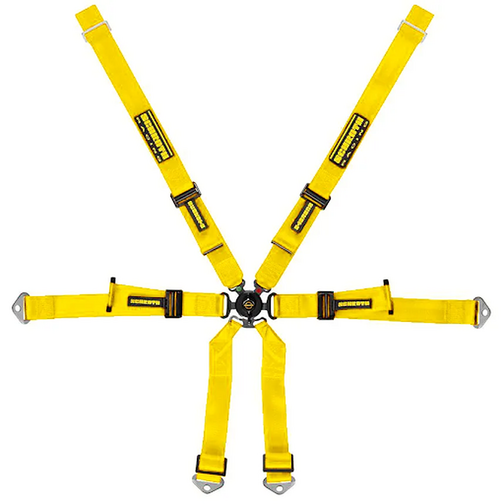 SCHROTH 94660-H3 Racing Harness Profi 2x2 6-Point, Yellow for PORSCHE 911 GT3 / GT3RS (991 / 992) Photo-0 