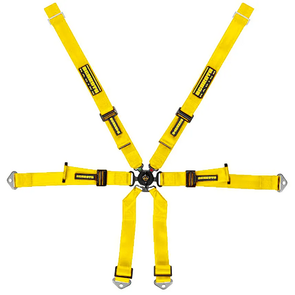 SCHROTH 94680-H3 Racing Harness Profi 2x2 6-Point, Yellow for PORSCHE Cayman / Boxster (981 / 982) Photo-0 