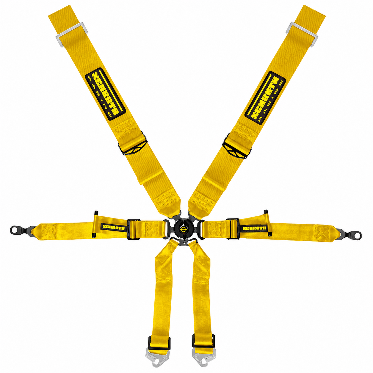 SCHROTH 94690-H3 Racing Harness Profi 3x2 6-Point, Yellow for PORSCHE 911 (996 / 997) Photo-0 