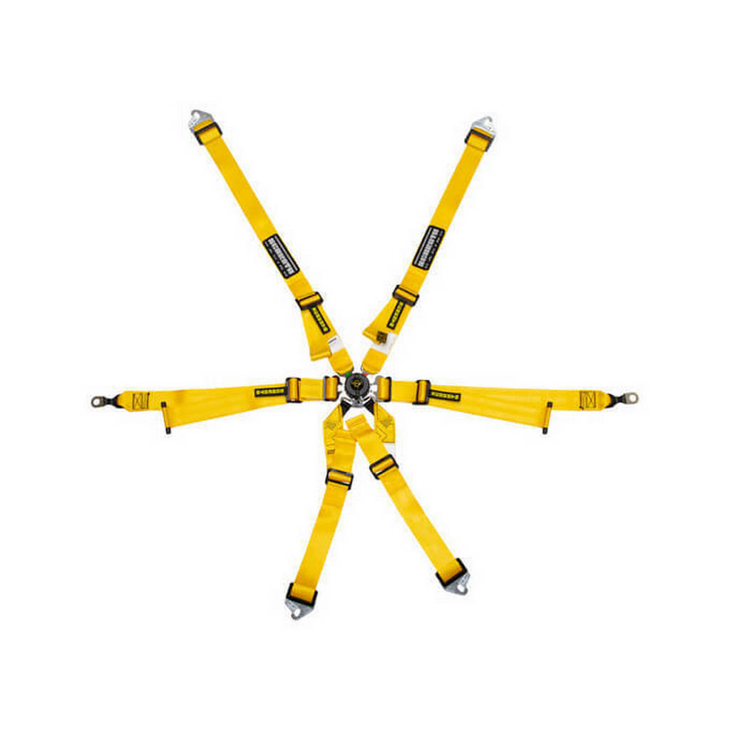 SCHROTH 94700-H3 Racing Harness Profi 2x2 6-Point, Yellow for PORSCHE 911 (996 / 997) Photo-0 