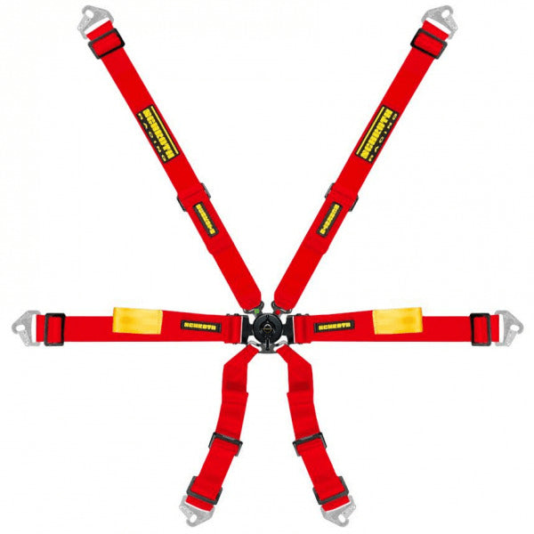 SCHROTH 94710B-2 Seat Belt Enduro 6-point 2" (50 mm) 2x2 Red for PORSCHE 996 / 997 Photo-0 