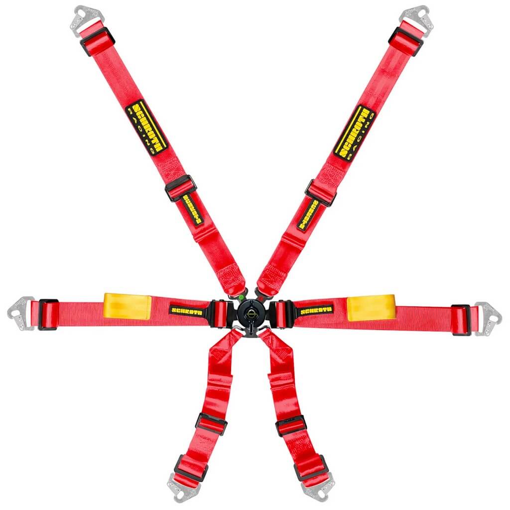 SCHROTH 94720-2 Racing Harness Enduro 2x2 6-Point, Red for PORSCHE 911 (991) / Cayman (981) Photo-0 