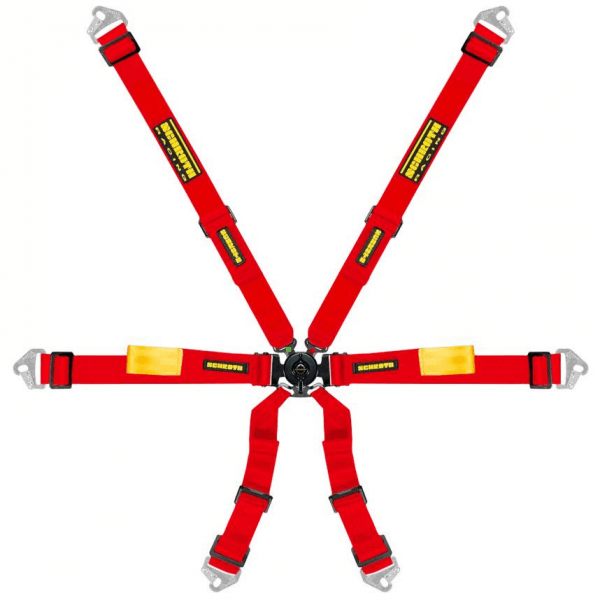 SCHROTH 94710B-2 Seat belt 6-point 2 "(50 mm) Enduro 2x2 (red) for PORSCHE 996 / 997 Photo-0 