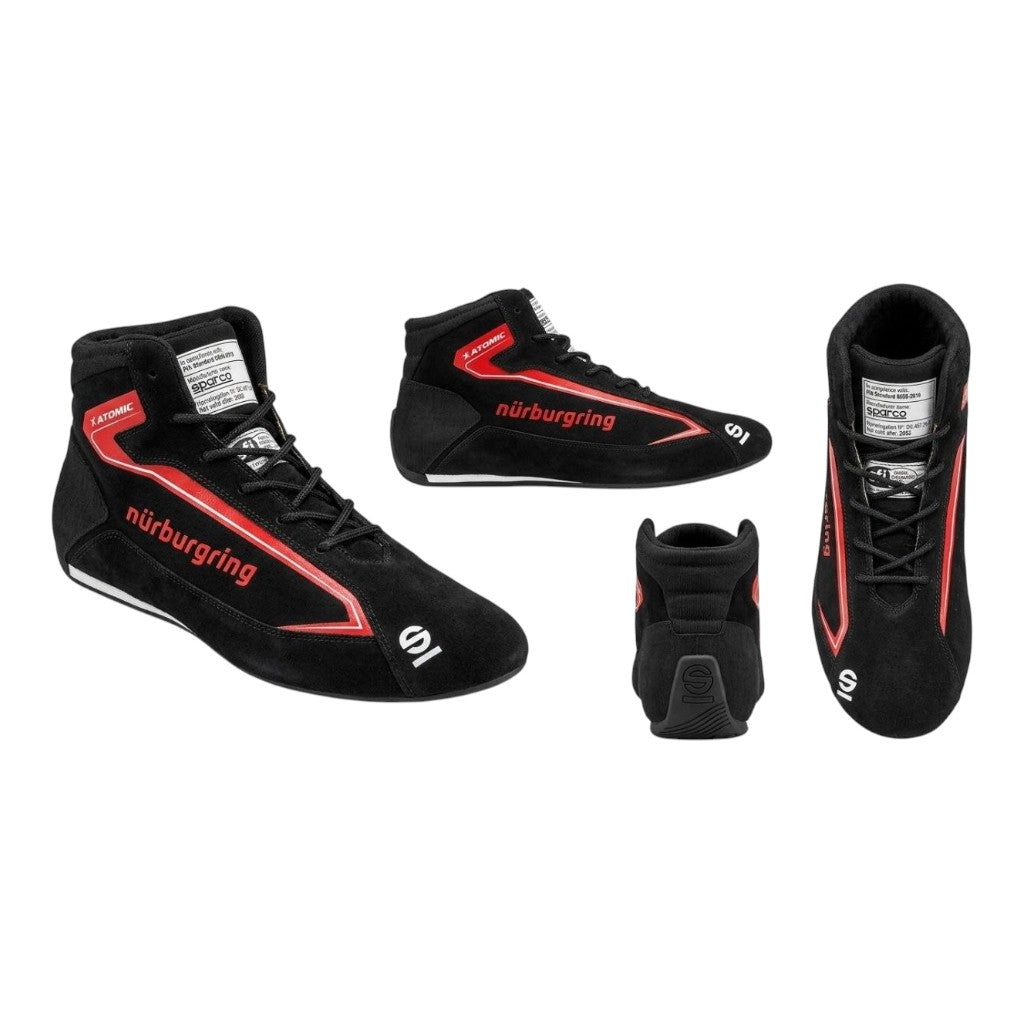 SPARCO 001295SP_25NBR40 Shoes Slalom+ Nurburgring Edition, Black / Red, Size 40 Photo-1 
