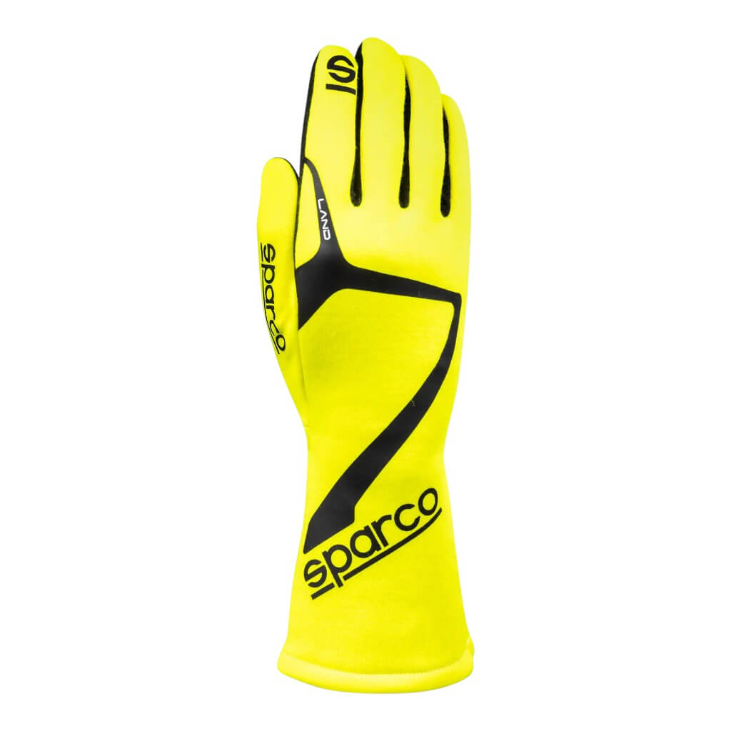 SPARCO 00136606GF Racing Gloves Land 2025, Fluo Yellow, Size 06 Photo-0 