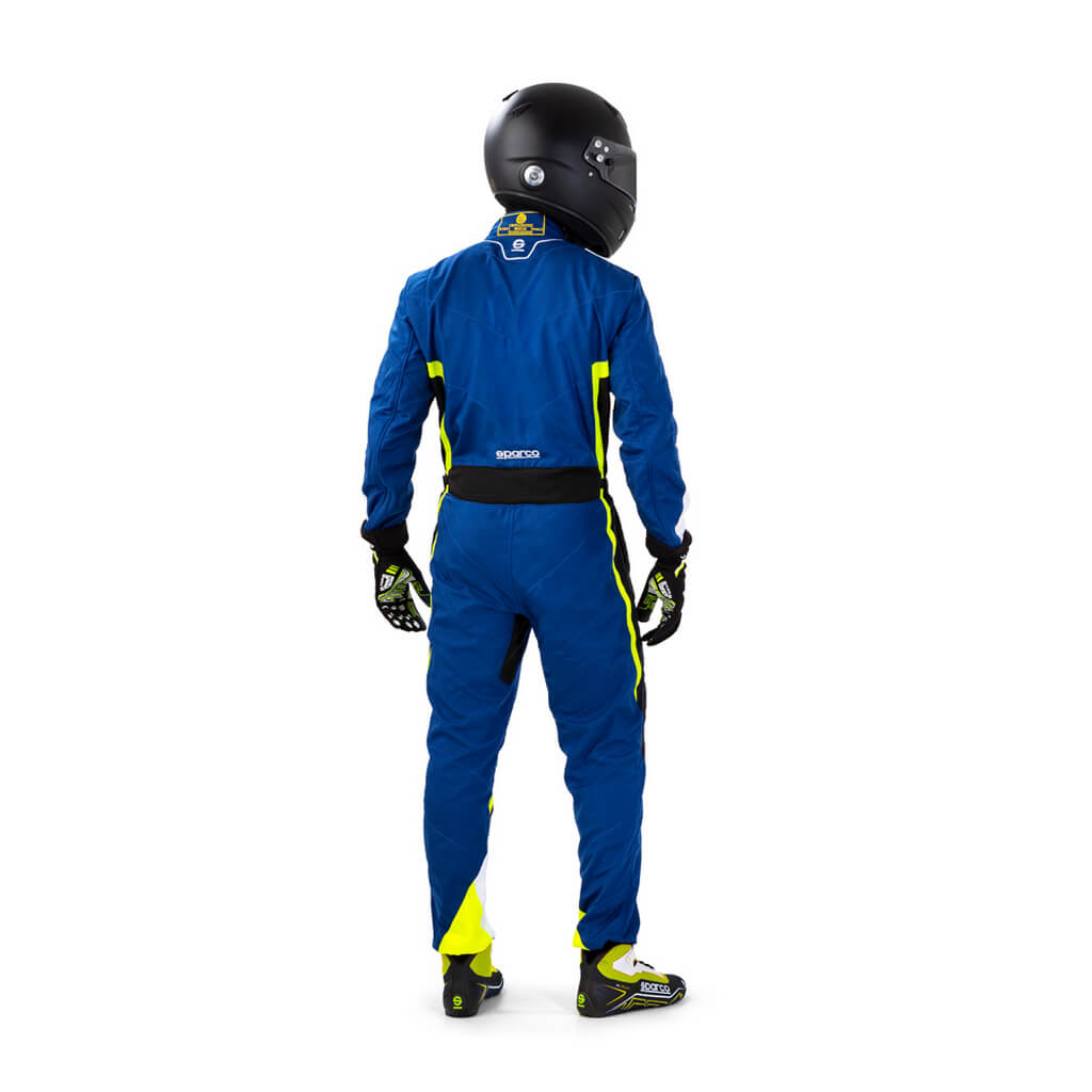 SPARCO 002341BNGB2M Karting Suit Kerb, CIK, Blue / Yellow / Black, Size M Photo-1 