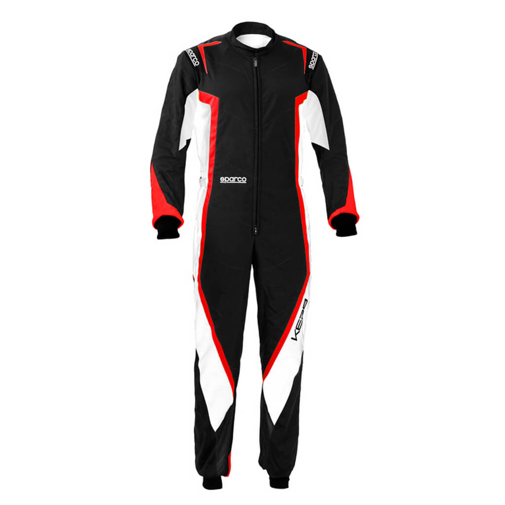 SPARCO 002341NBRS130 Karting Suit Kerb (Youth), CIK, Black / White / Red, Size 130 Photo-0 