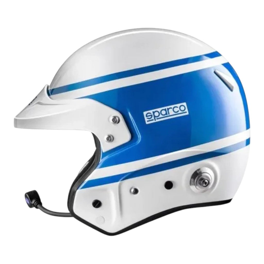 SPARCO 003367AZ2M Open-Face Racing Helmet Pro RJ-3I Heritage, Blue, Size M Photo-0 