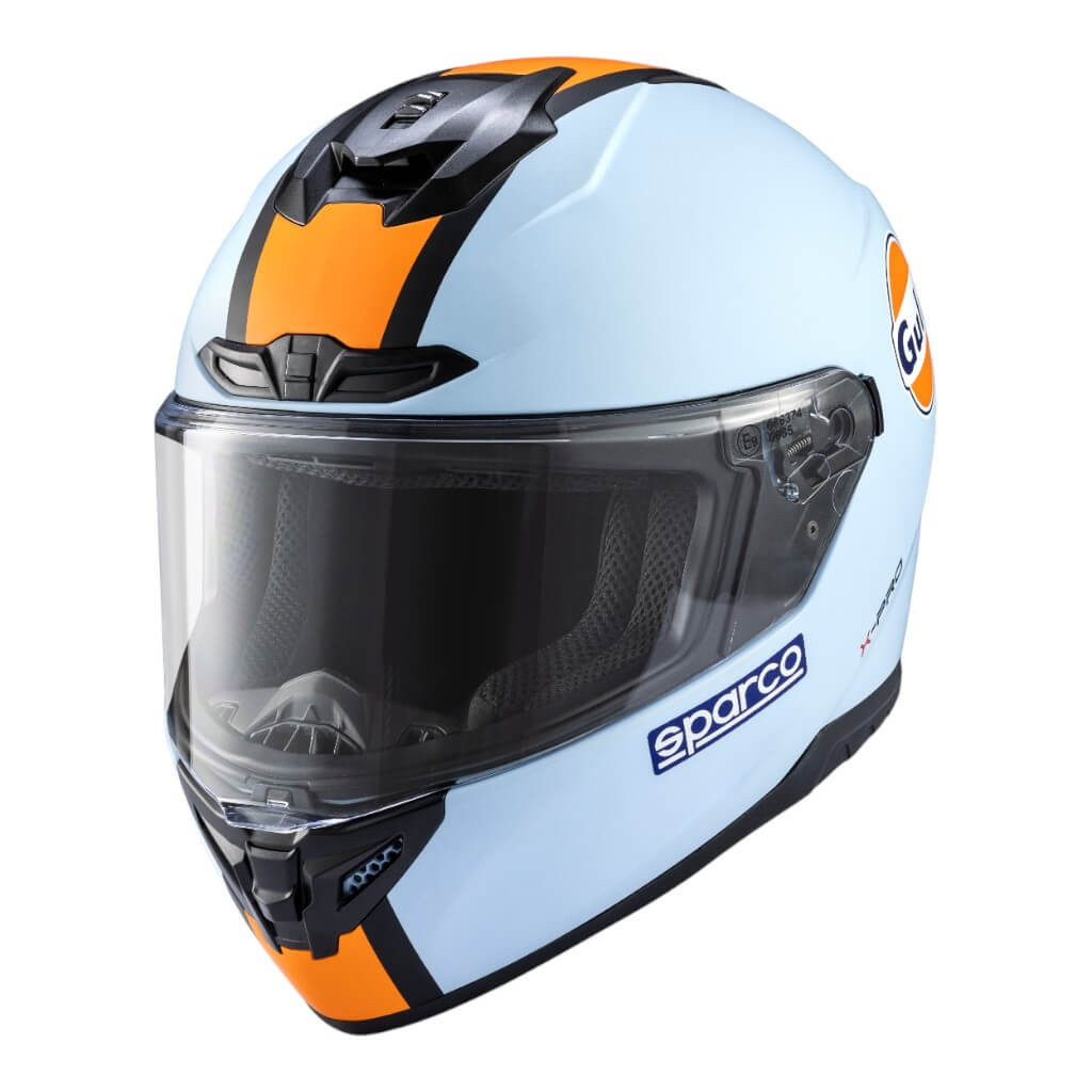 SPARCO 003378GUCE4XL Full-Face Racing Helmet X-Pro ECE06 Gulf, Heavenly, Size XL Photo-0 