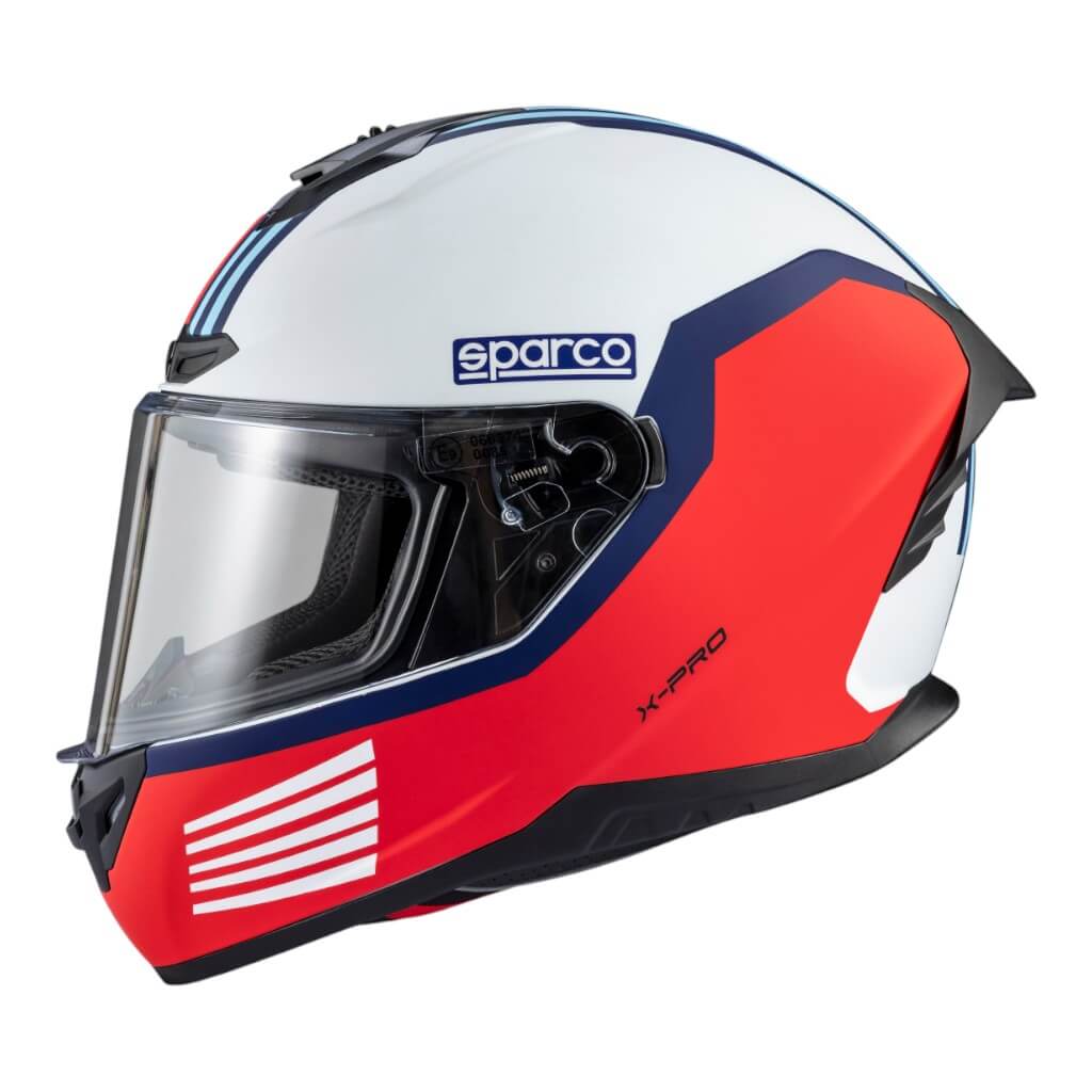 SPARCO 003378MRBI0XS Full-Face Racing Helmet X-Pro ECE06 MR, White, Size XS Photo-2 