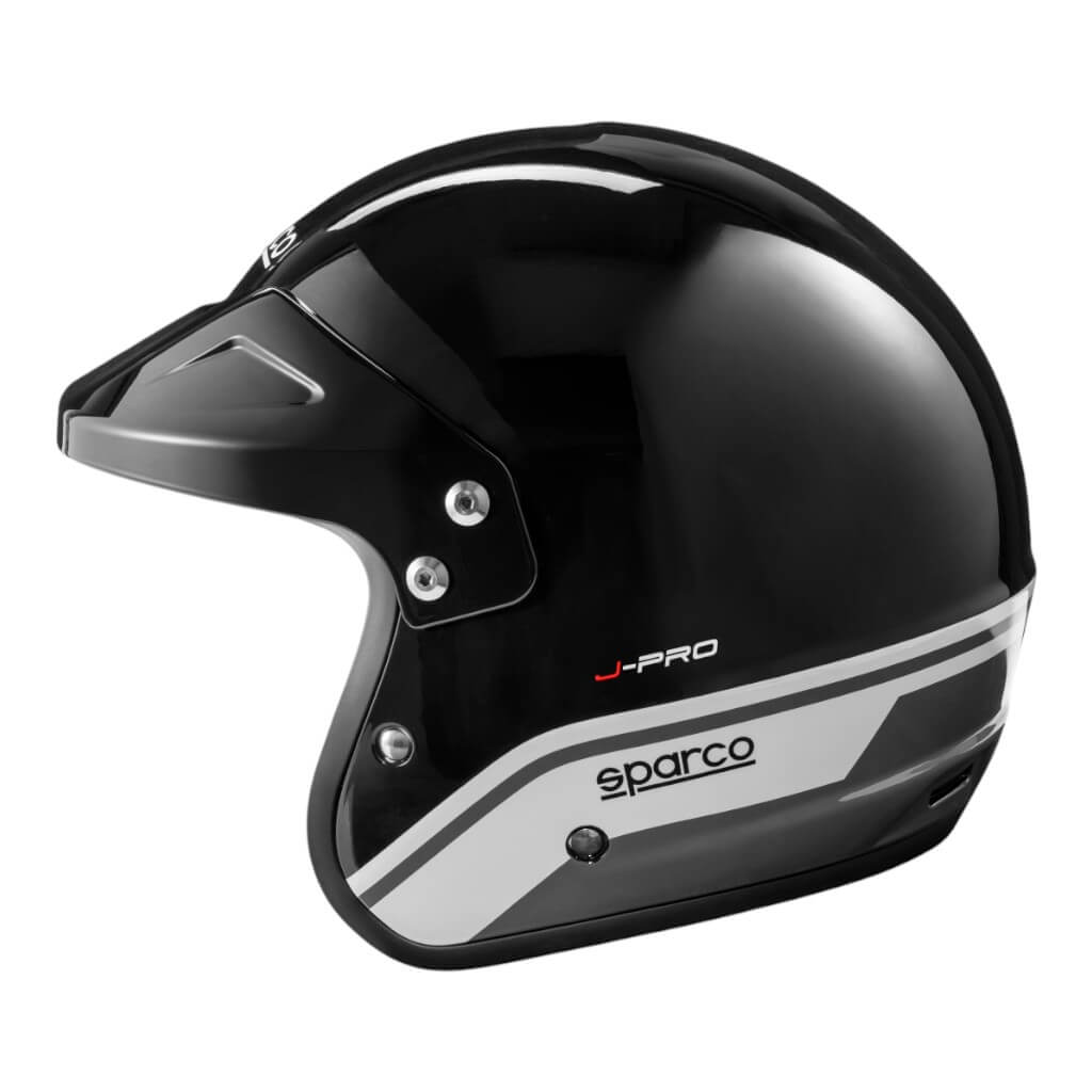 SPARCO 003379NRGR3L Open-Face Racing Helmet J-Pro ECE06, Black/Grey, Size L Photo-2 