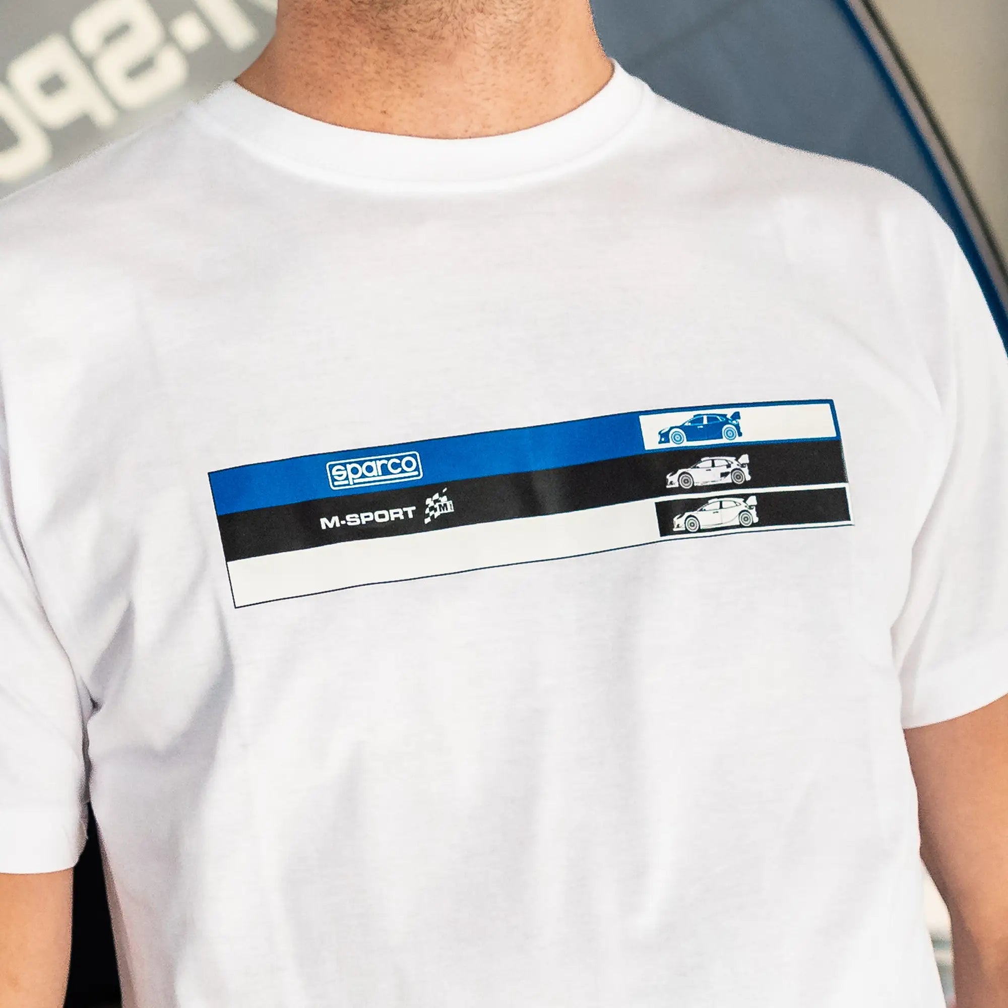 SPARCO 013030MSBI1S T-shirt M-sport Estonia White S Photo-1 