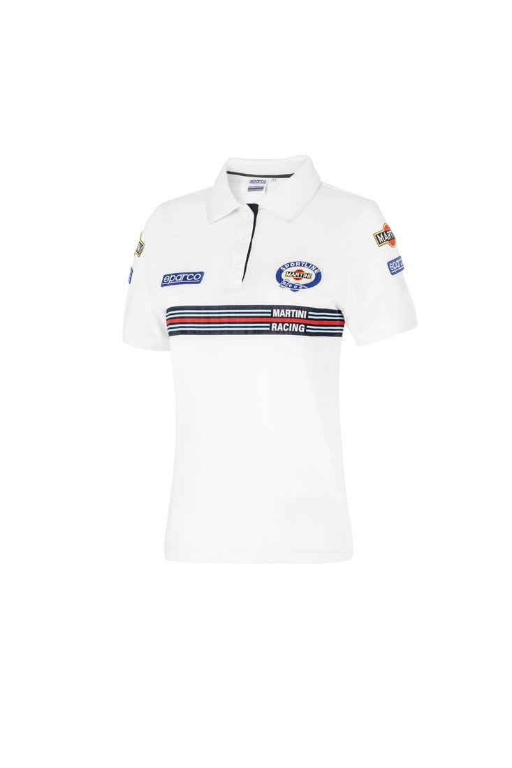 SPARCO 013035MRBI1S Polo embroideries MARTINI RACING LADY white S Photo-0 