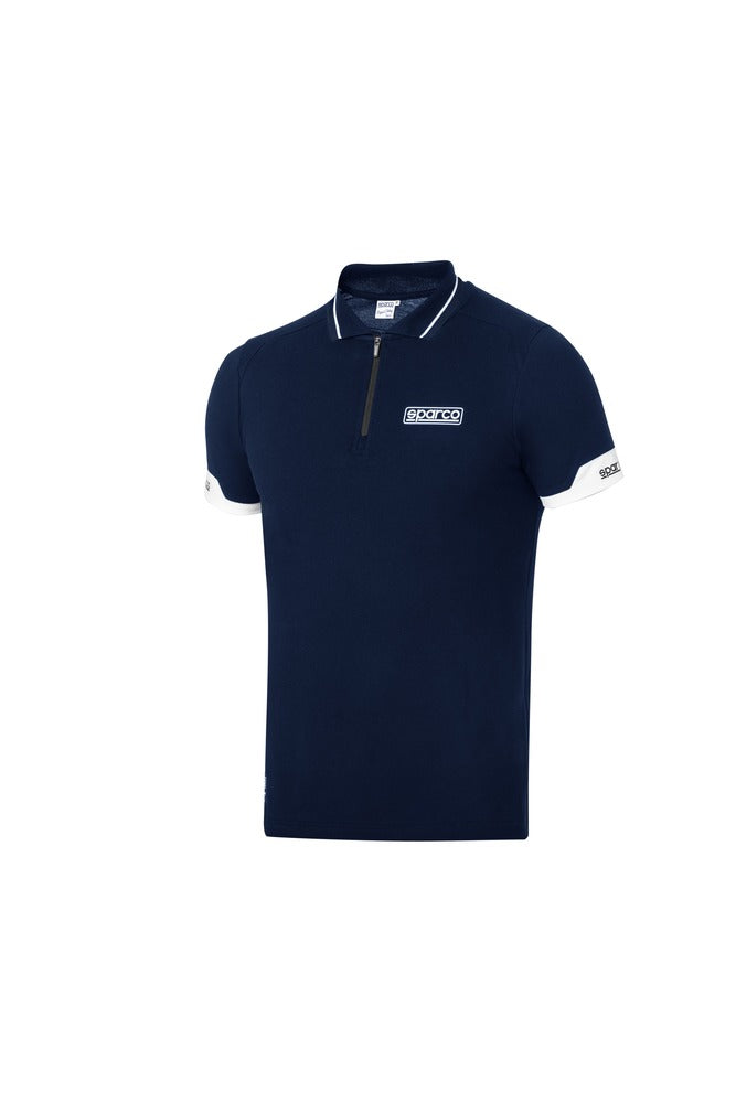 SPARCO 013036BM1S Polo zip navy blue S Photo-0 